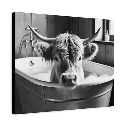 Highland Cow Bubbles Wall Art