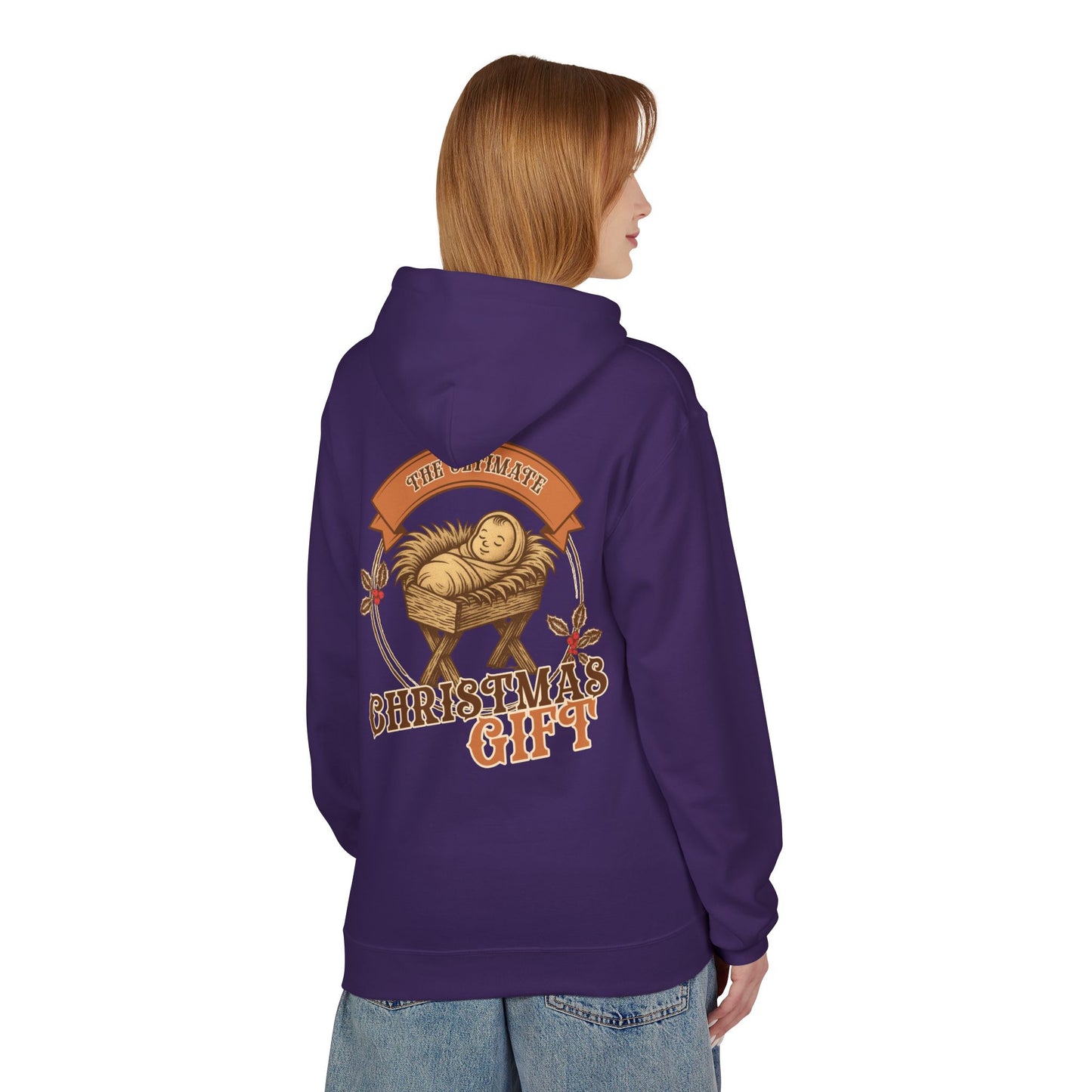 The Ultimate Christmas Gift Unisex Fleece Hoodie with Nativity Design