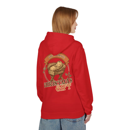 The Ultimate Christmas Gift Unisex Fleece Hoodie with Nativity Design