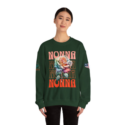 Nonna Rose Crewneck Sweatshirt — Floral Italian Grandma Gift