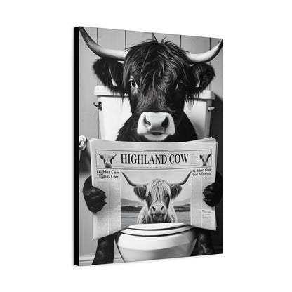Highland Cow Toilet Funny Art