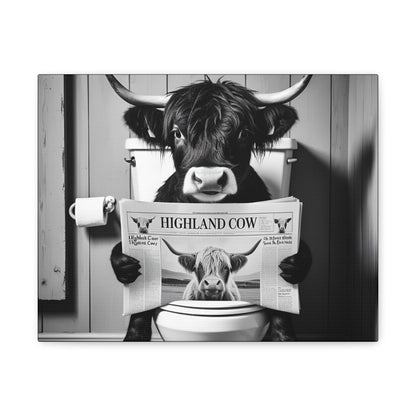 Highland Cow Toilet Funny Art