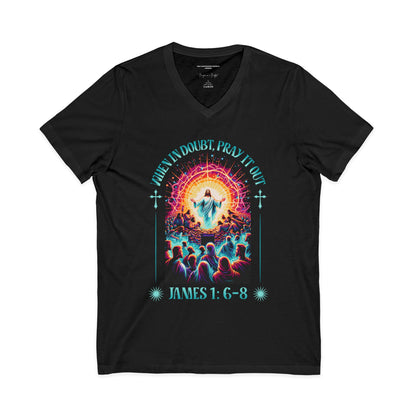 When In Doubt Pray It Out Shirt, Christian Faith T-Shirt, James 1:6-8 Bible Verse Tee, Jesus Shirt, Prayer Shirt, Christian Inspirational Clothing