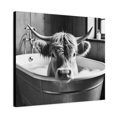 Highland Cow Bubbles Wall Art