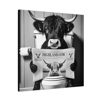 Highland Cow Toilet Funny Art