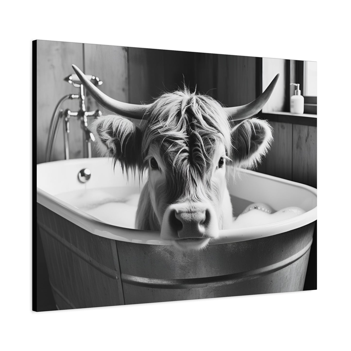 Highland Cow Bubbles Wall Art