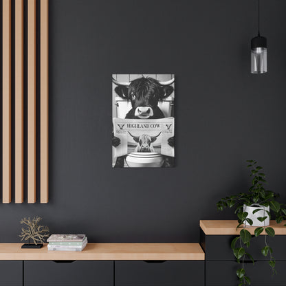 Highland Cow Toilet Funny Art