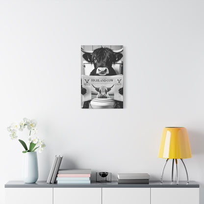 Highland Cow Toilet Funny Art