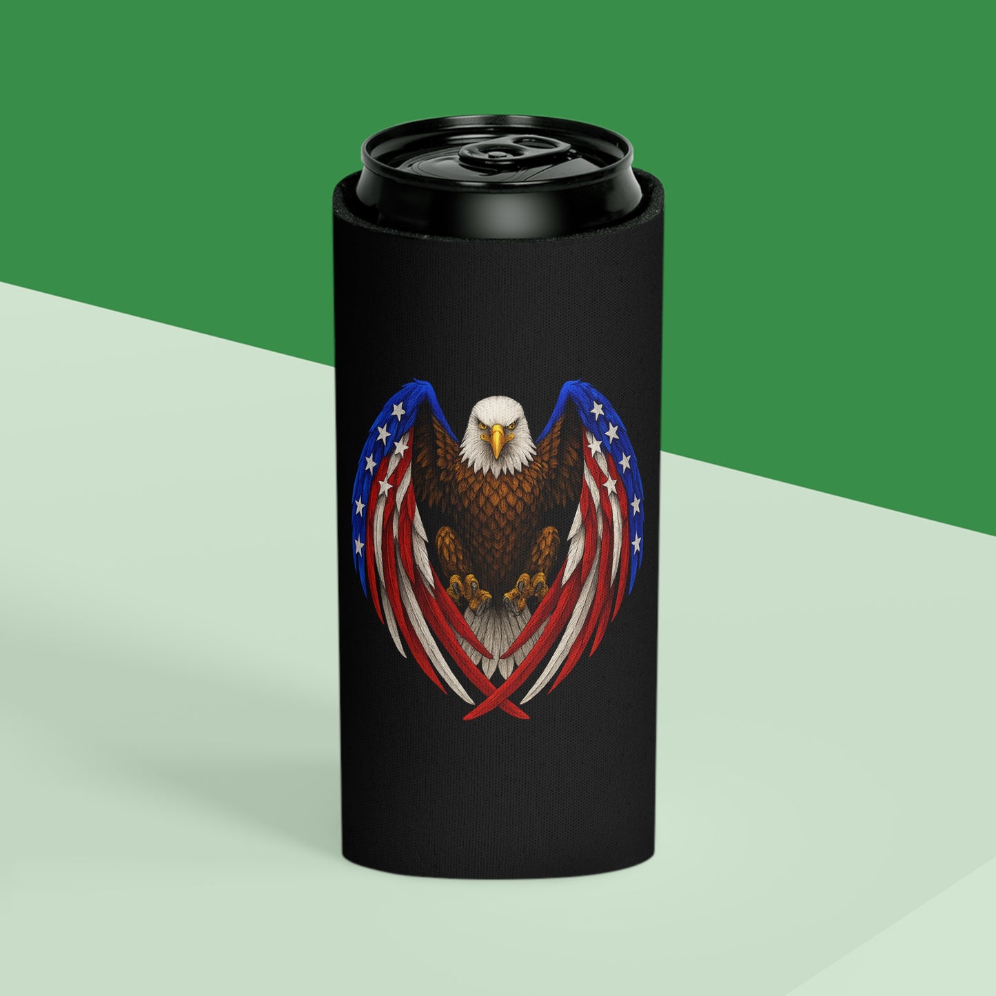 Patriotic Eagle Can Cooler