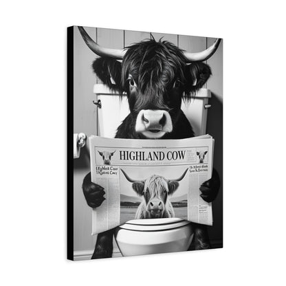 Highland Cow Toilet Funny Art