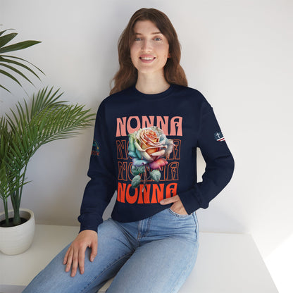 Nonna Rose Crewneck Sweatshirt — Floral Italian Grandma Gift