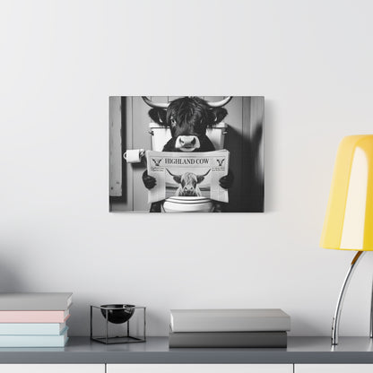 Highland Cow Toilet Funny Art