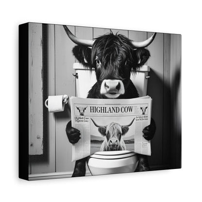 Highland Cow Toilet Funny Art