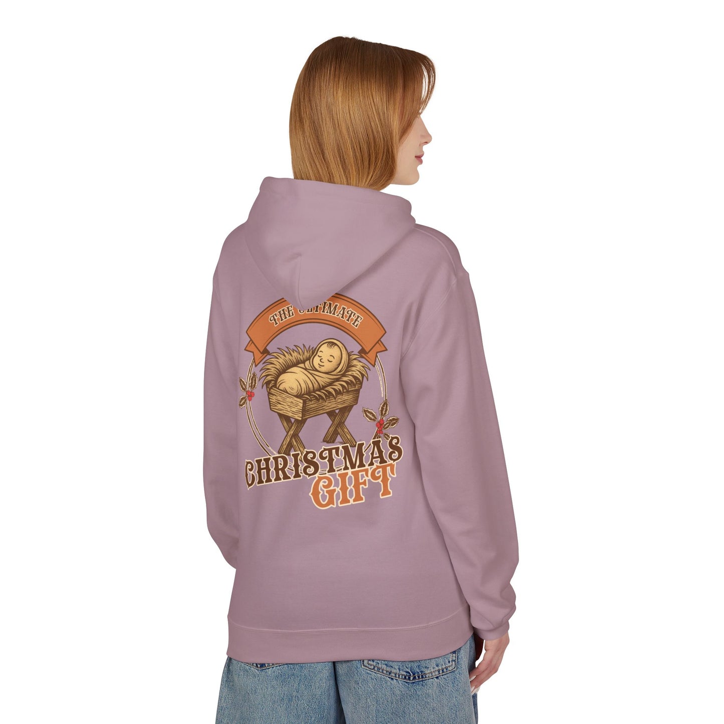 The Ultimate Christmas Gift Unisex Fleece Hoodie with Nativity Design