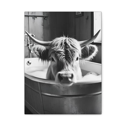 Highland Cow Bubbles Wall Art