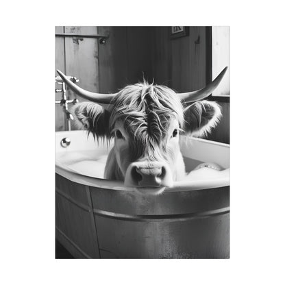 Highland Cow Bubbles Wall Art