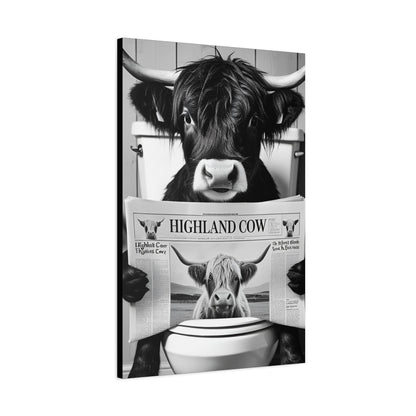 Highland Cow Toilet Funny Art