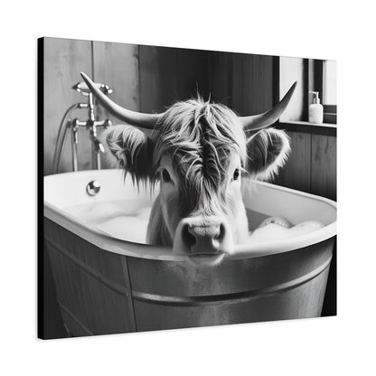 Highland Cow Bubbles Wall Art