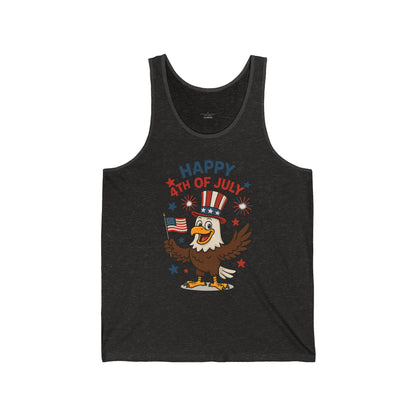 4th of July Men's Jersey Tank Top | Patriotic Sleeveless Shirt for Independence Day Celebrations, Summer BBQs, Gifts