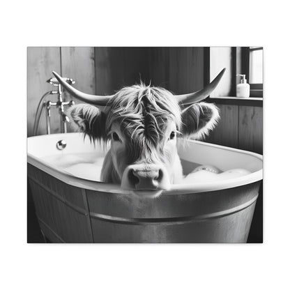 Highland Cow Bubbles Wall Art