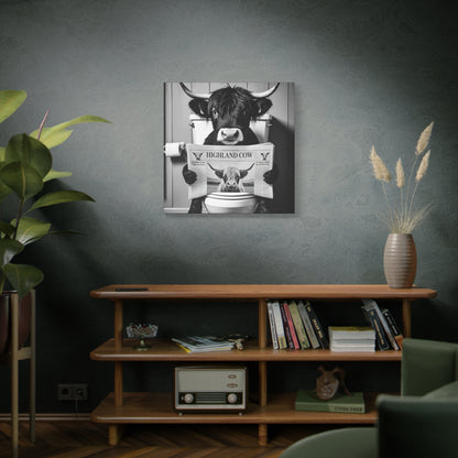Highland Cow Toilet Funny Art