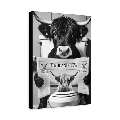 Highland Cow Toilet Funny Art