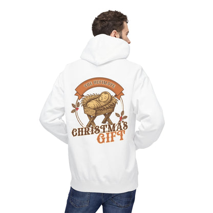 The Ultimate Christmas Gift Unisex Fleece Hoodie with Nativity Design
