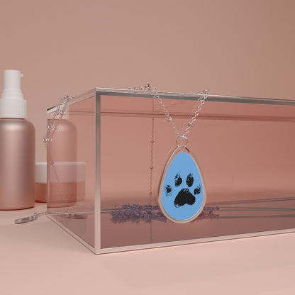 Paw Print Oval Necklace