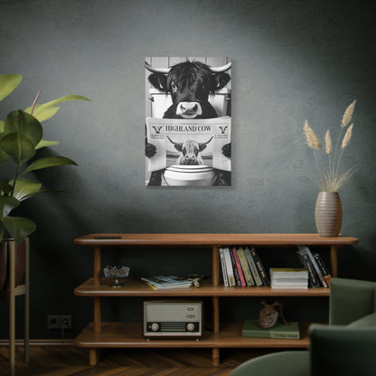 Highland Cow Toilet Funny Art