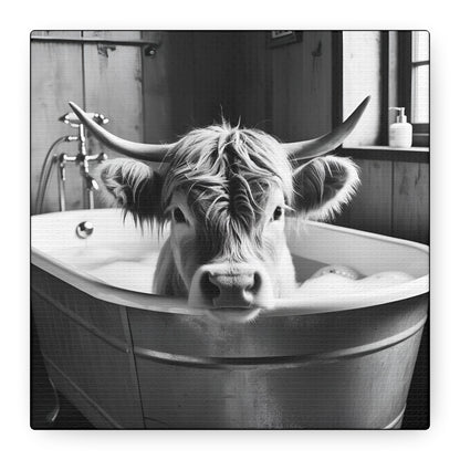 Highland Cow Bubbles Wall Art