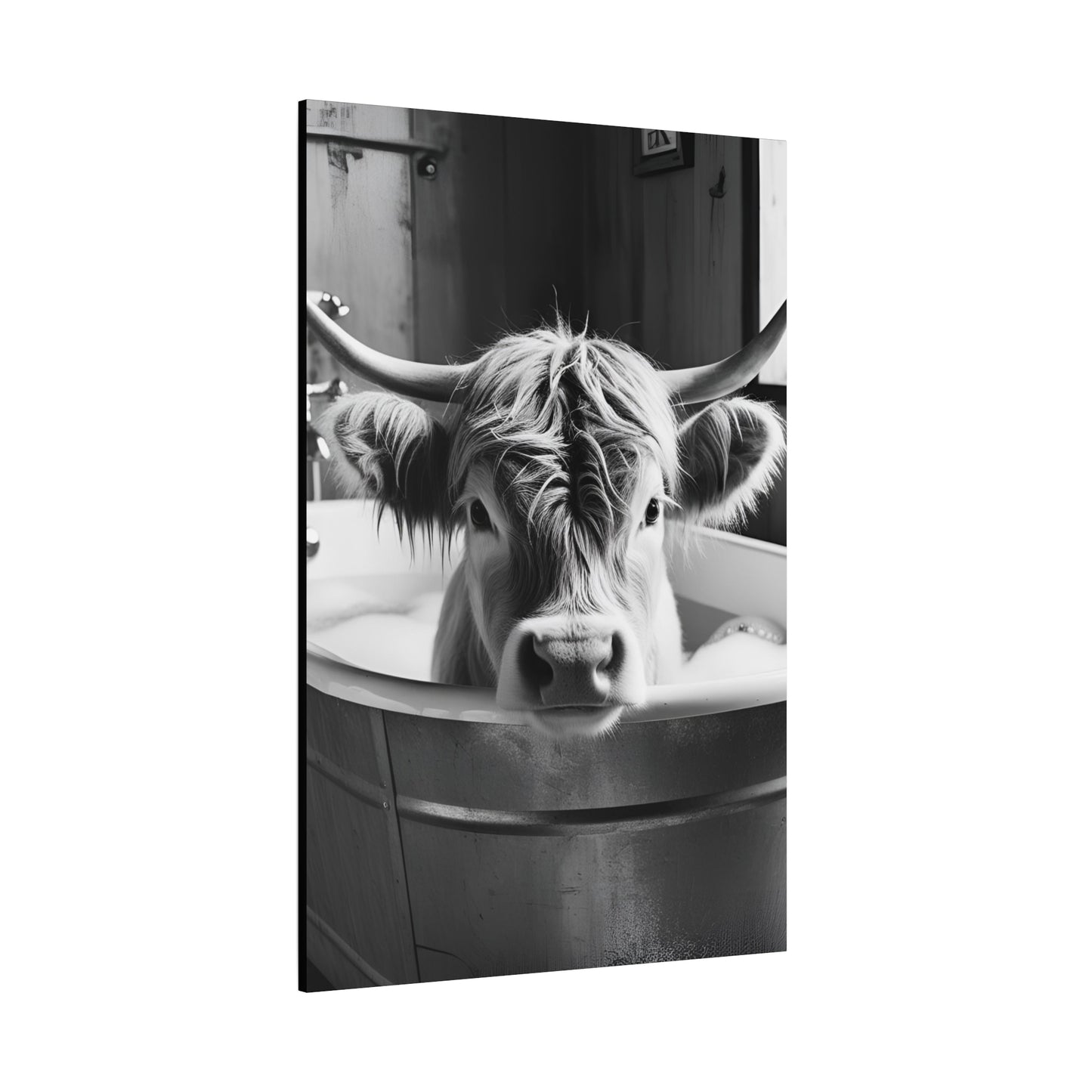 Highland Cow Bubbles Wall Art