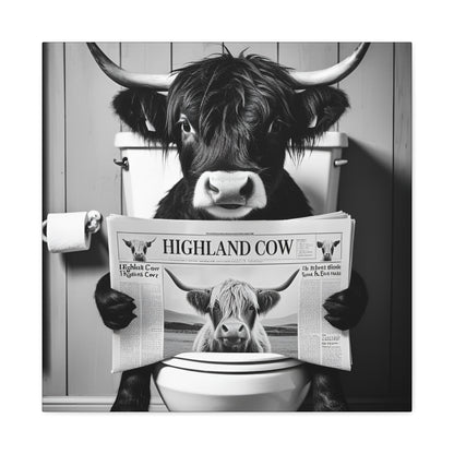 Highland Cow Toilet Funny Art