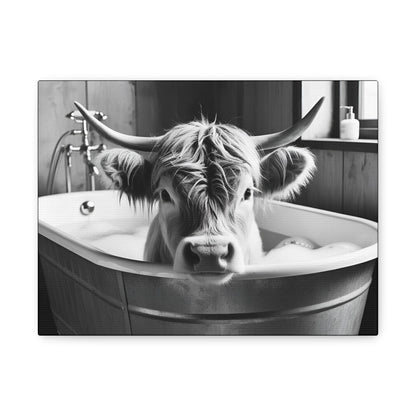 Highland Cow Bubbles Wall Art