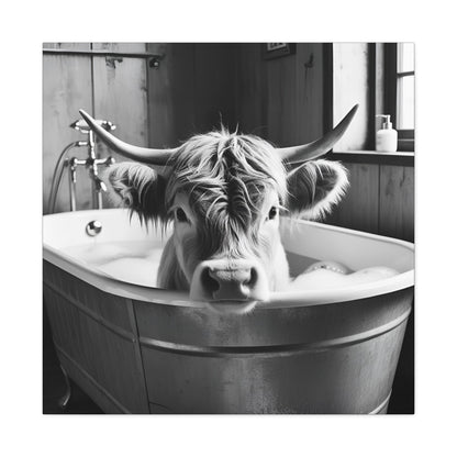 Highland Cow Bubbles Wall Art