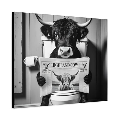 Highland Cow Toilet Funny Art