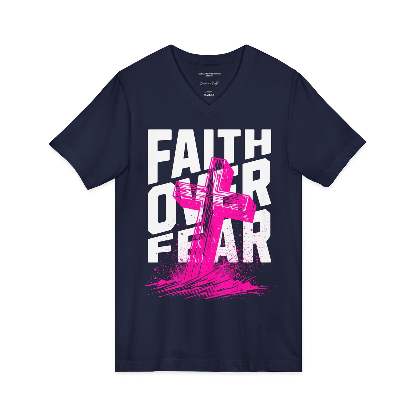 Faith Over Fear Shirt, Christian T-Shirt, Jesus Shirt, Inspirational Faith Tee, Bible Verse Clothing, Christian Aesthetic Apparel, Religious Gift