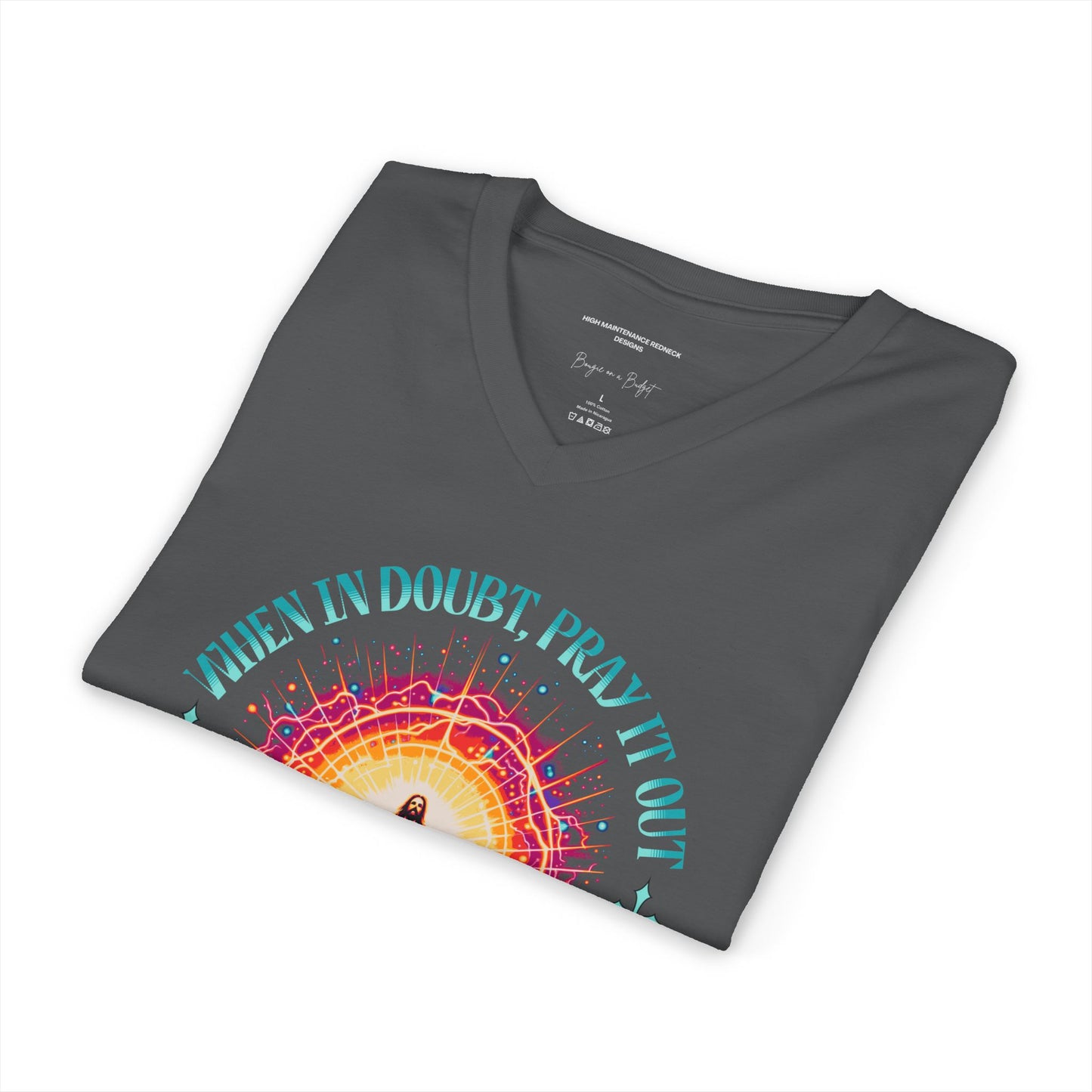 When In Doubt Pray It Out Shirt, Christian Faith T-Shirt, James 1:6-8 Bible Verse Tee, Jesus Shirt, Prayer Shirt, Christian Inspirational Clothing