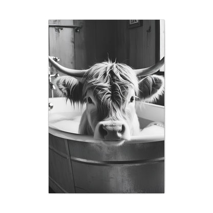 Highland Cow Bubbles Wall Art