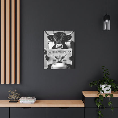 Highland Cow Toilet Funny Art