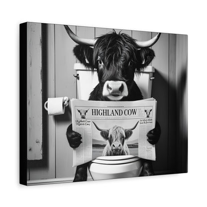 Highland Cow Toilet Funny Art