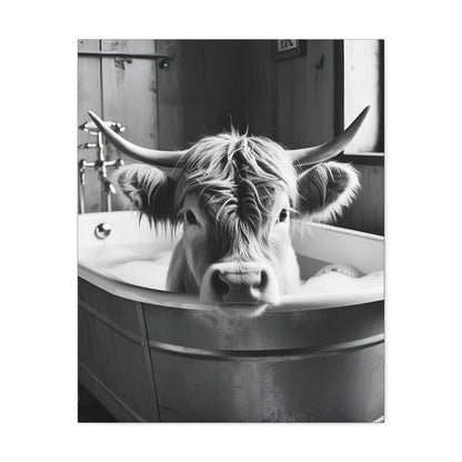 Highland Cow Bubbles Wall Art