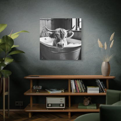 Highland Cow Bubbles Wall Art
