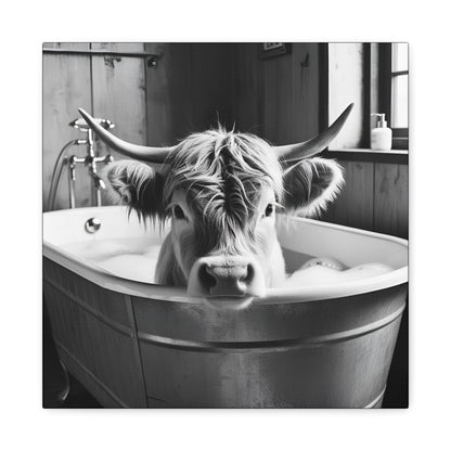 Highland Cow Bubbles Wall Art