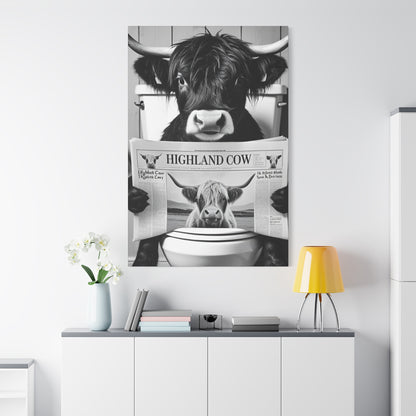 Highland Cow Toilet Funny Art