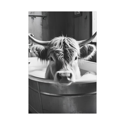 Highland Cow Bubbles Wall Art