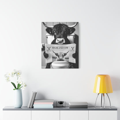 Highland Cow Toilet Funny Art