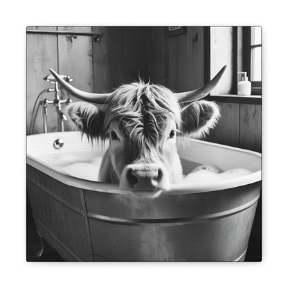 Highland Cow Bubbles Wall Art