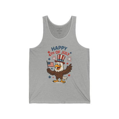 4th of July Men's Jersey Tank Top | Patriotic Sleeveless Shirt for Independence Day Celebrations, Summer BBQs, Gifts