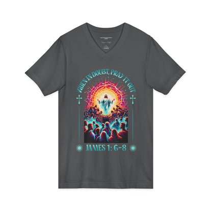 When In Doubt Pray It Out Shirt, Christian Faith T-Shirt, James 1:6-8 Bible Verse Tee, Jesus Shirt, Prayer Shirt, Christian Inspirational Clothing