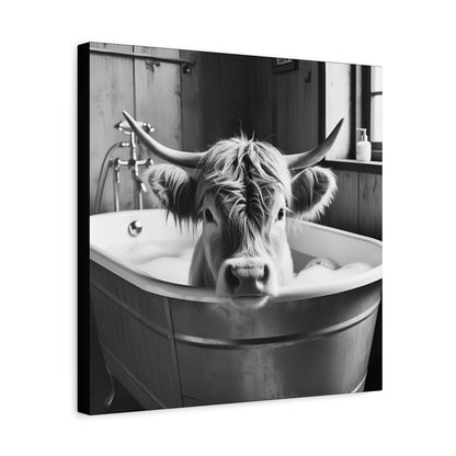 Highland Cow Bubbles Wall Art